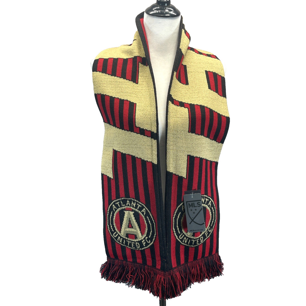 New Atlanta United FC Scarf Ruffneck MLS The ATL United Black Red‎ Gold Soccer